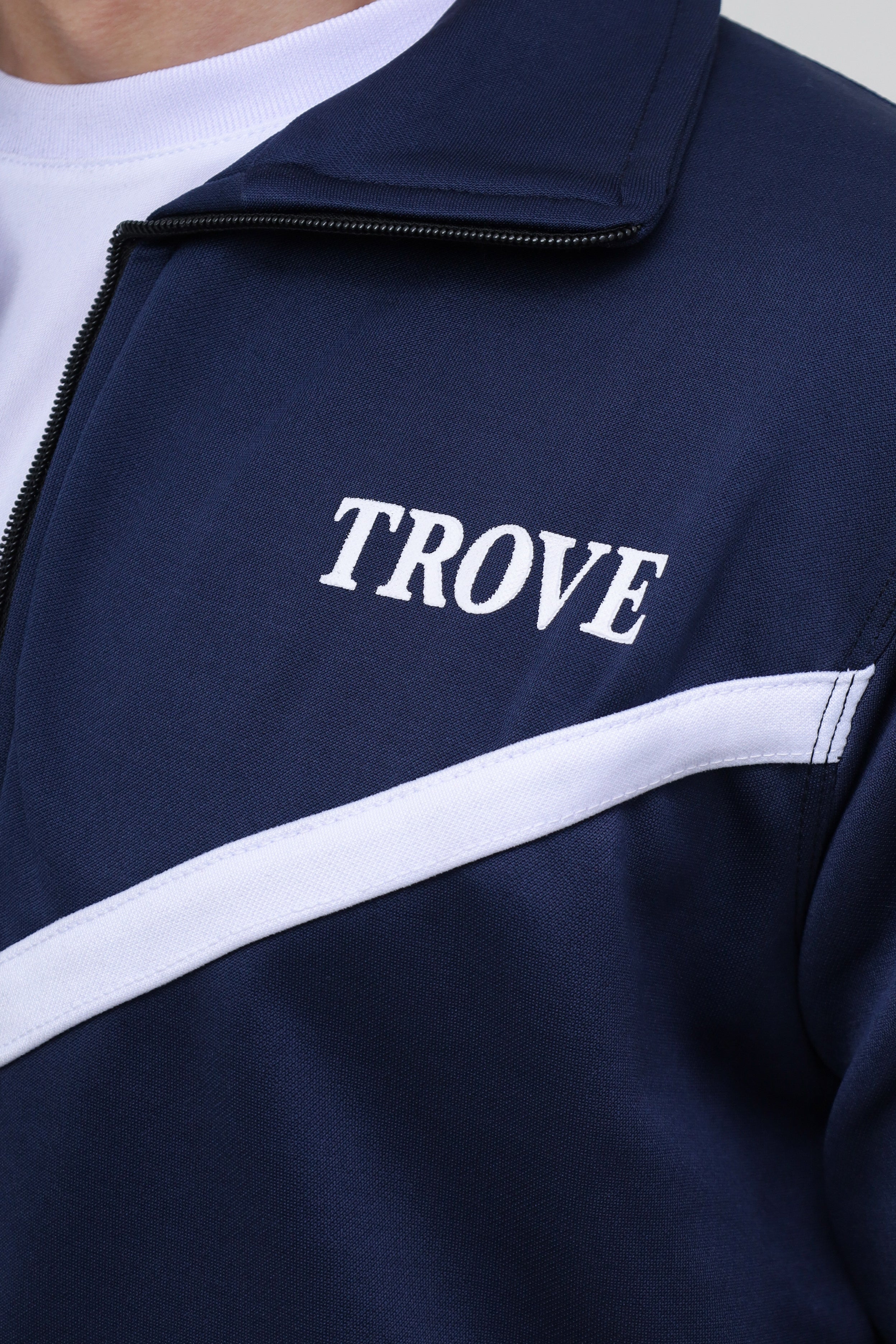 Navy V-Style Zipper Activewear